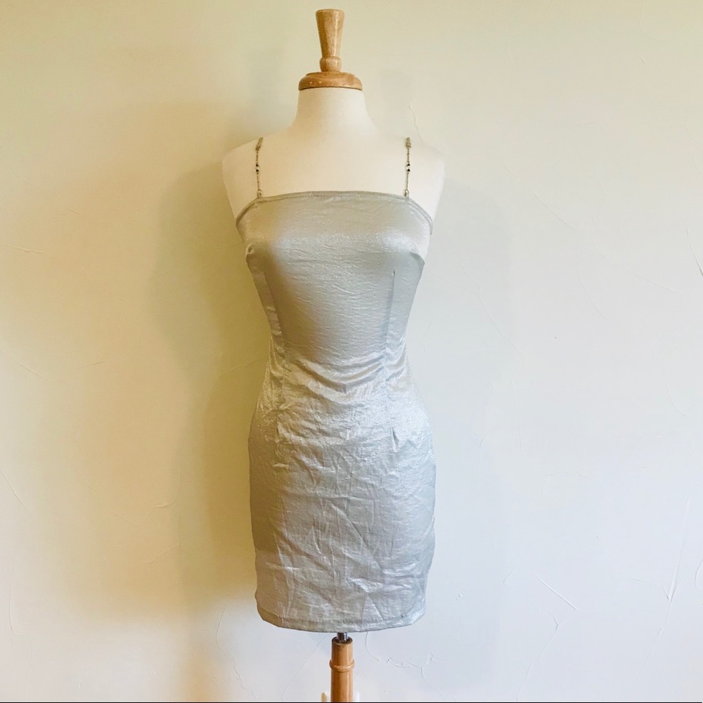 Vintage Silver Dress (Size Medium)
